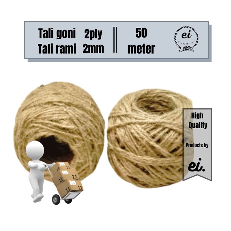 

Tali goni tali rami 2ply 2mm panjang 50meter.