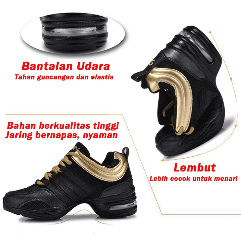 Sepatu dansa Wanita Sepatu Dansa Latin/Line Dance sepatu wanita uk 36~41 sepatu dance wanita sepatu baru Sepatu siswa yang anti selip