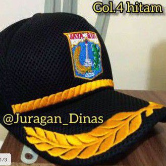 TOPI PNS PEMPROV DKI JAYARAYA HITAM BAHAN JARING DOBEL MESS