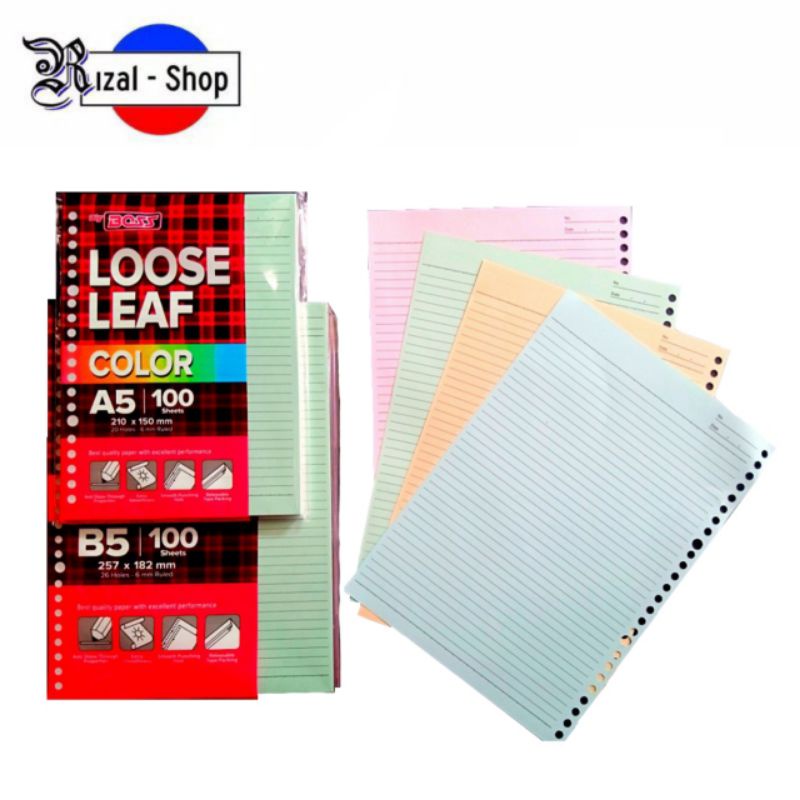 

Loose Leaf Isi Binder A5 Warna Rainbow Big Boss