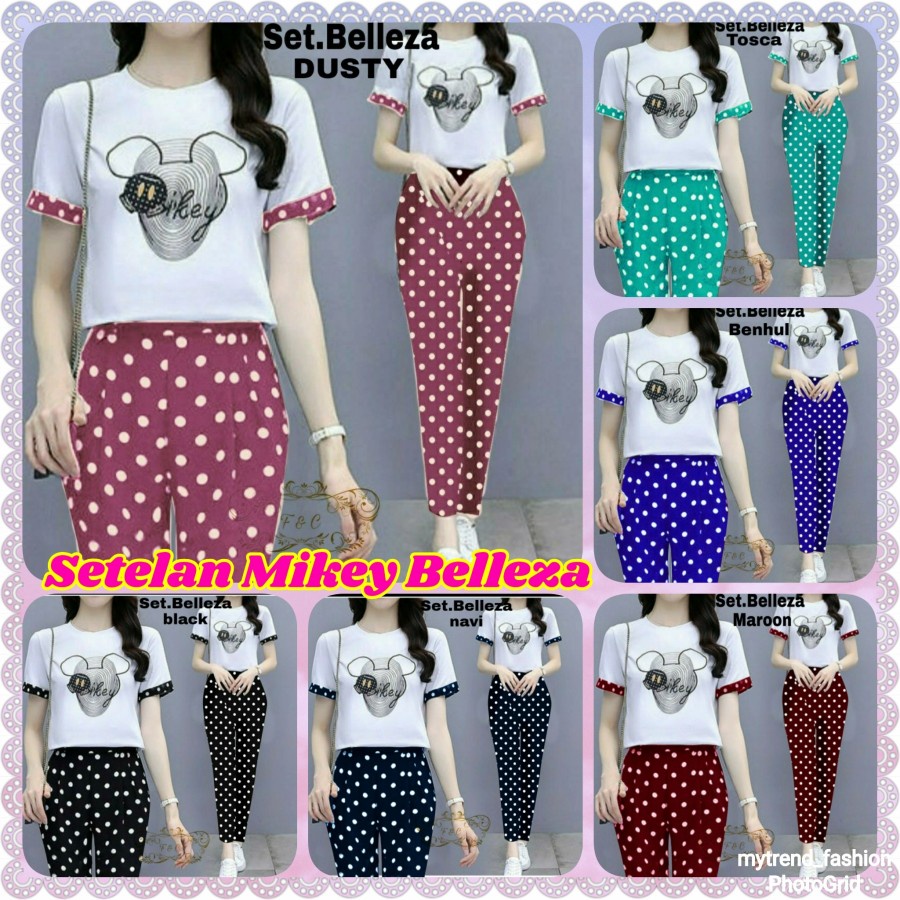Setelan Mickey Polka, Mouse USA & Mickey Head dan MIKEY BELLEZA