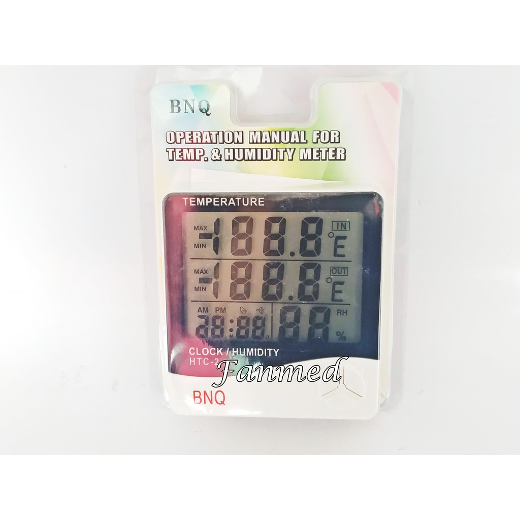 Termometer indoor outdoor LCD 3 Digital Hygrometer higrometer HTC 2 Ori