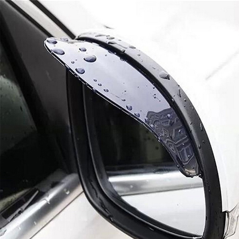 (Happy) 1 Pasang Kaca Spion Mobil Anti Hujan Warna Hitam