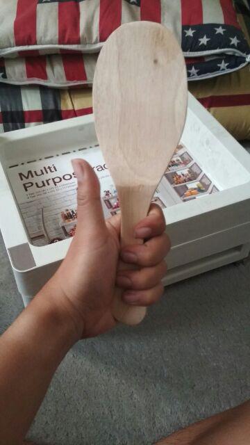 Centong / Sendok Nasi Kayu Mahoni Ukuran Sedang / Centong Media Lukis