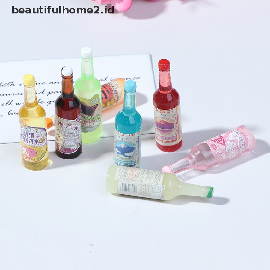 (Beautifulhome2.Id) 5pcs / Set Mainan Miniatur Botol Soda Skala 1: 12 Untuk Dekorasi Rumah Boneka