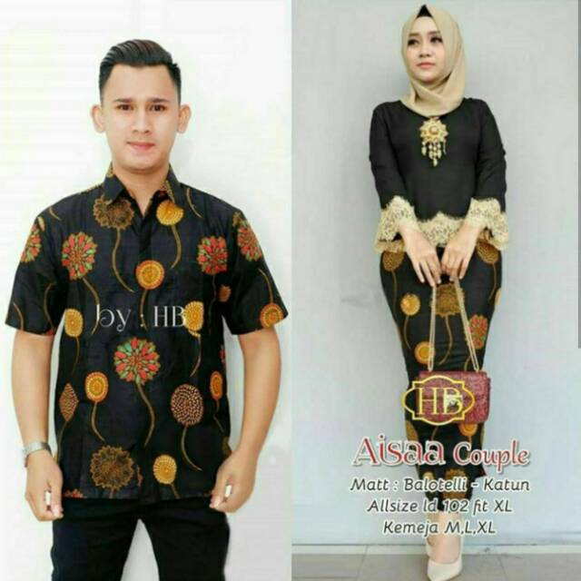 setelan batik brukat kebaya batik couple Muslim pakaian cp arsyilla set cendrawasih