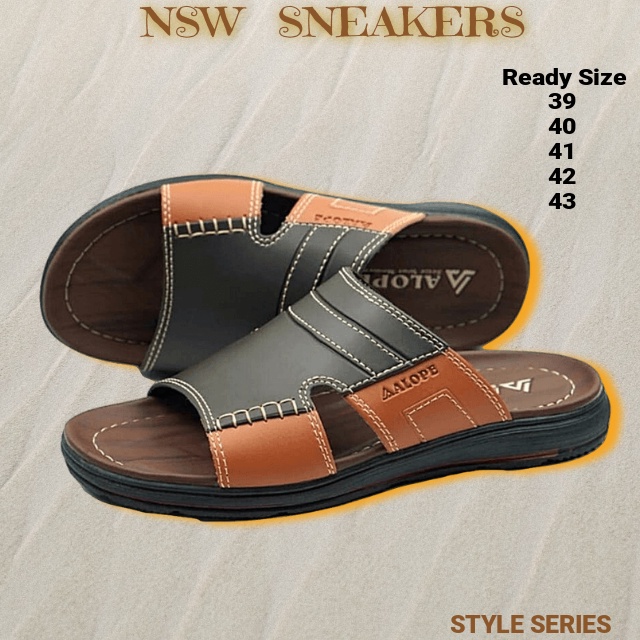 Sandal Kulit Pria Original H 11 Sandal Casual Slop Ori