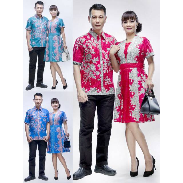 Batik Couple dress pendek KD melati