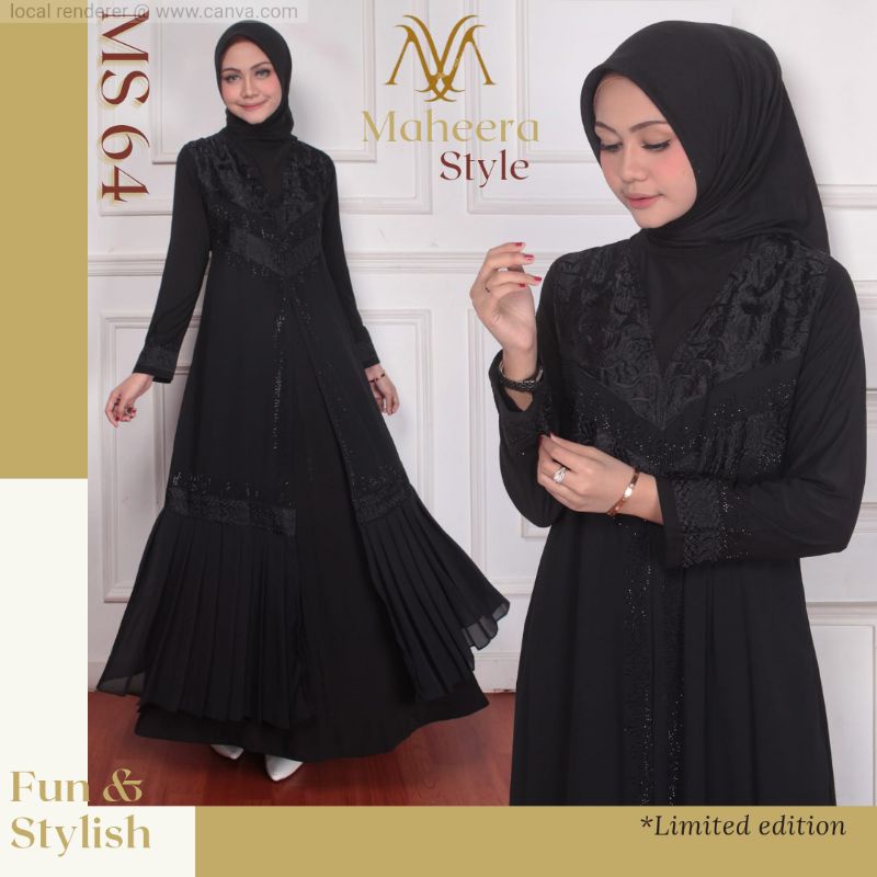 PROMO TOKO BARU!! ABAYA BORDIR PREMIUM || by: Maheera Style