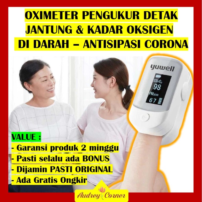 YUWELL PENGUKUR DETAK JANTUNG FINGERTIP PULSE OXIMETER OXYMETER YX303