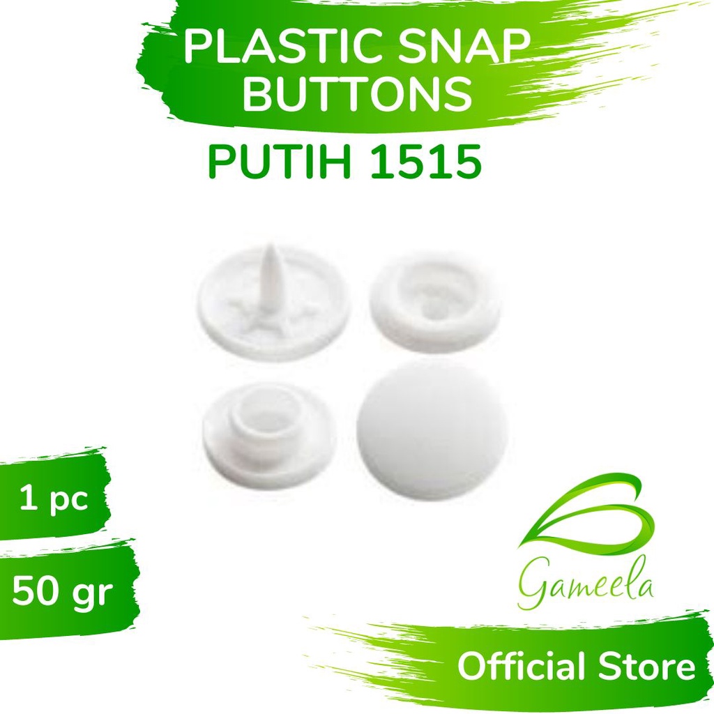 Kancing Jepret Plastik Ukuran 1515, 1313, Dan 1010 - Warna - Snap Button - Kancing Jaket Tas Map Men