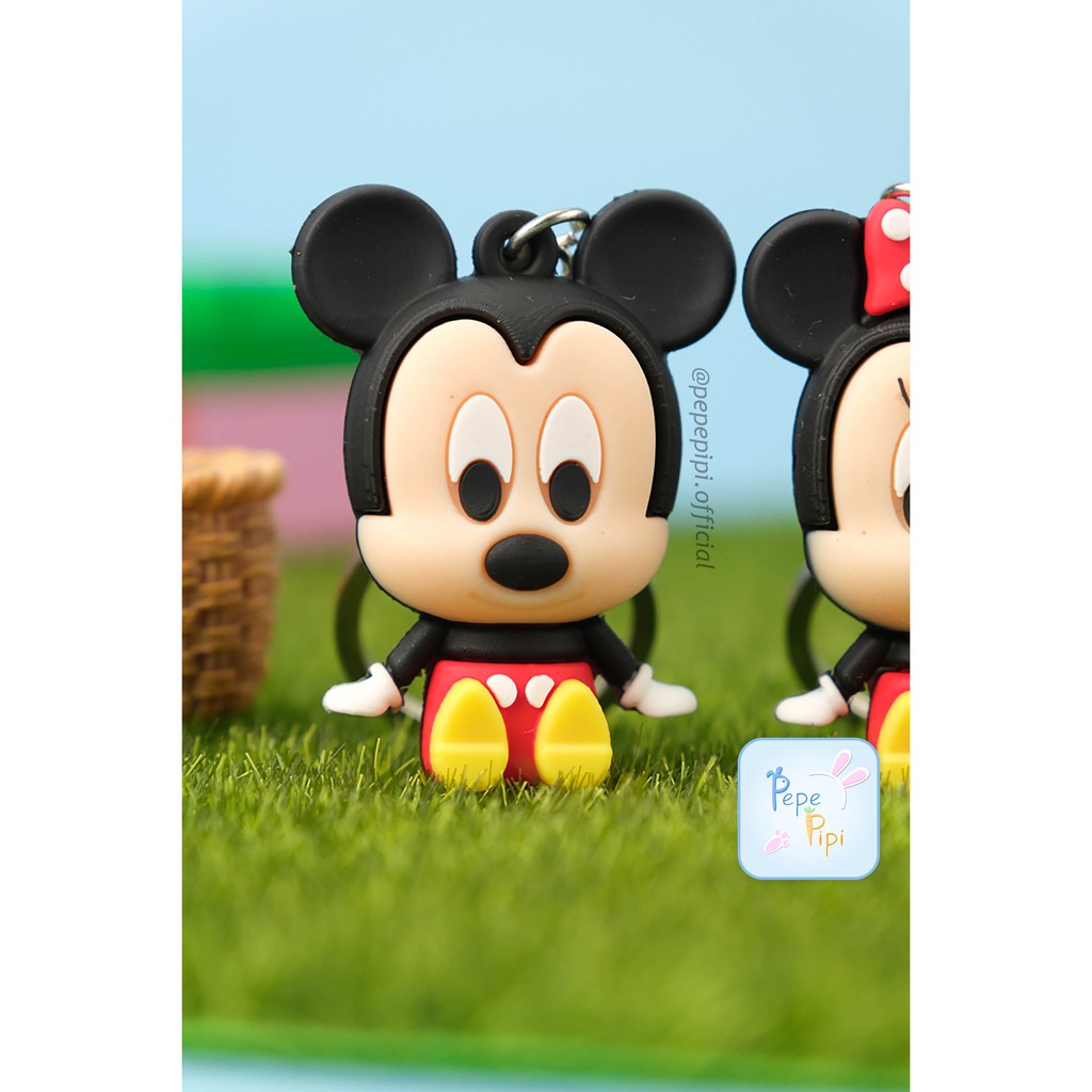 Gantungan Kunci Mickey Minnie Mouse Ganci Keychain Gantung Hiasan Aksesoris Tas Tikus Miki Mini