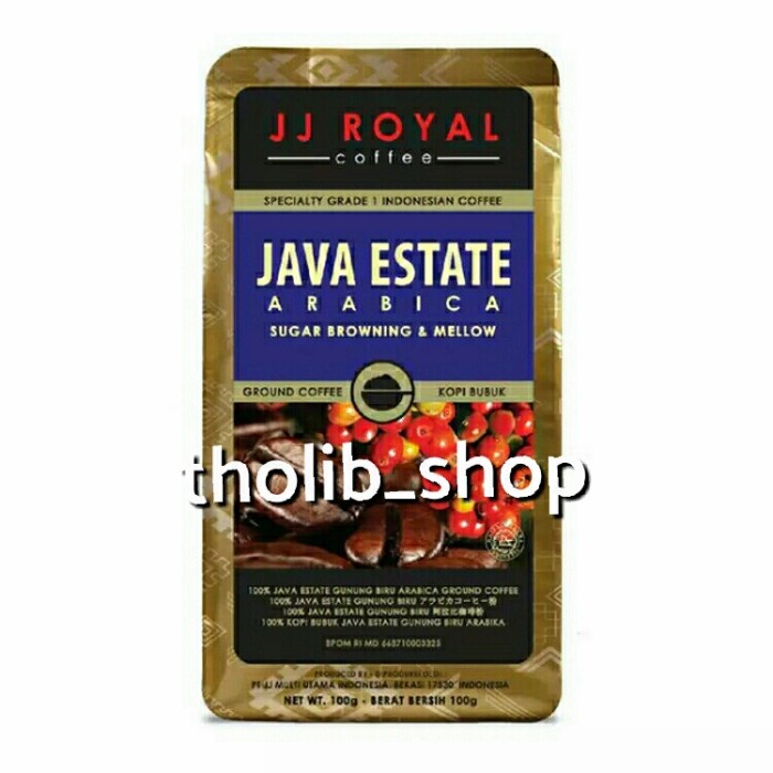 

jj royal coffee Java estate arabica ground coffee -bubuk 200gr bag