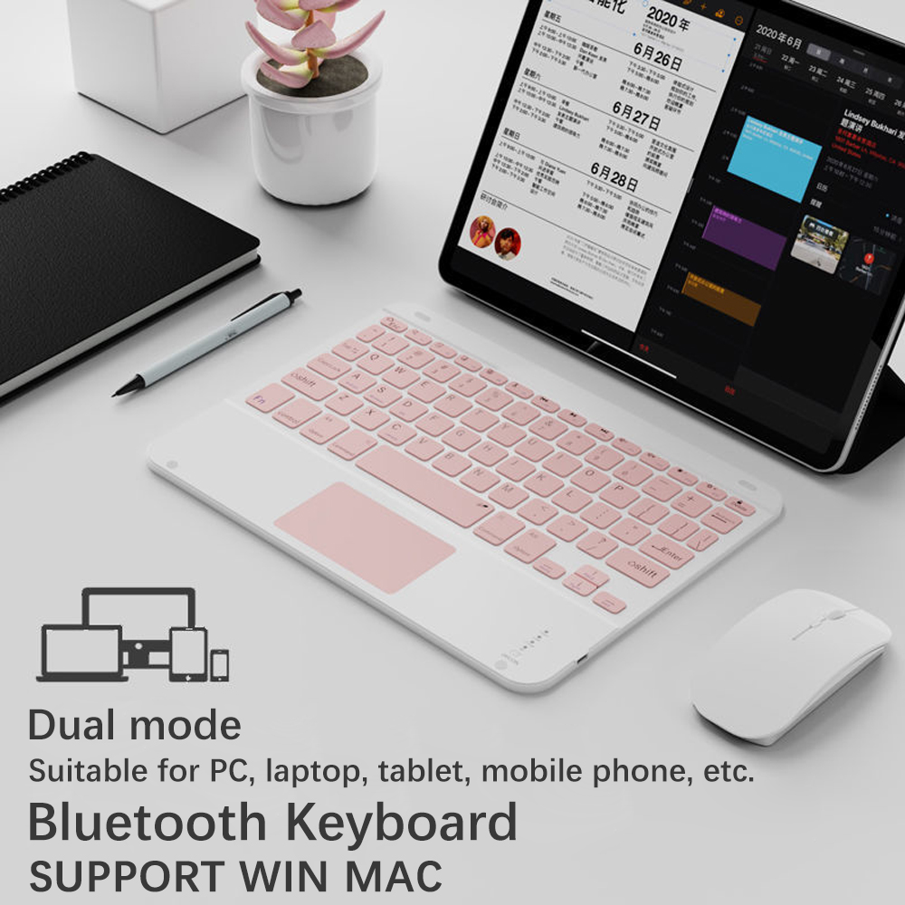 Goojodoq Keyboard Mouse Set Wireless Bluetooth Touchpad Untuk Tablet