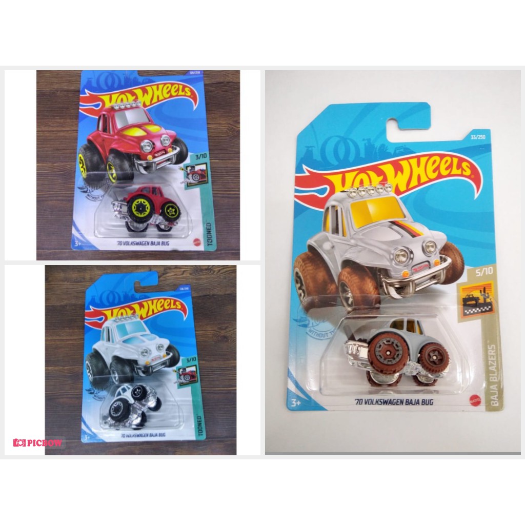 Hot Wheels 70 Volkswagen Baja Bug Putih Merah Silver HW VW Hotwheels Mainan mobil mobilan anak