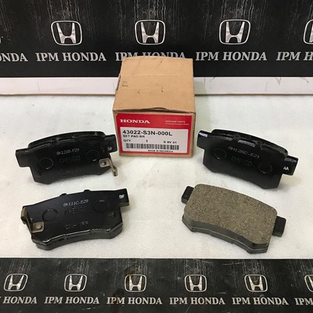 43022 S3N Original Brake pad Kampas Rem Belakang Honda Accord Maestro Cielo S84 S86 VTI VTIL CM5 Civic FD FD1 FD2 Odyssey RA6 RA8 Stream 2.0 2000cc CRV GEN 2 RD4 2002-2006 GEN 3 2007-2012 GEN 4 2013-2017