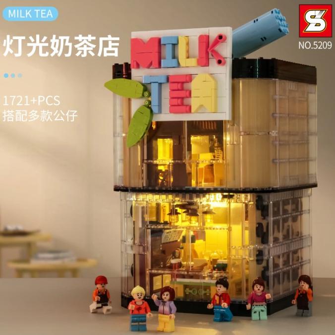 5209 Milk Tea Shop Boba Bubble Lepin Cafe Modular City Brick Creator