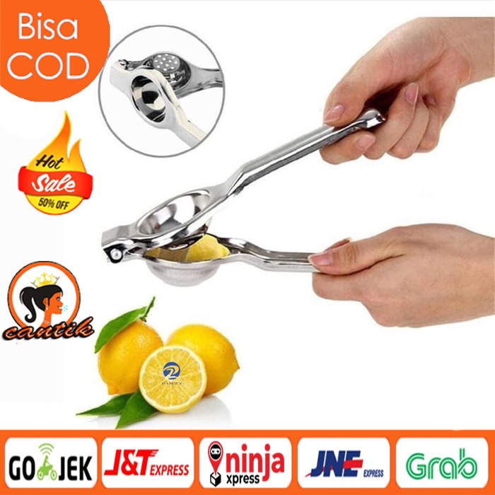 Action Perasan Lemon Stainless Steel / Alat Peras Jeruk / Manual Juicer / Lemon Squeezer