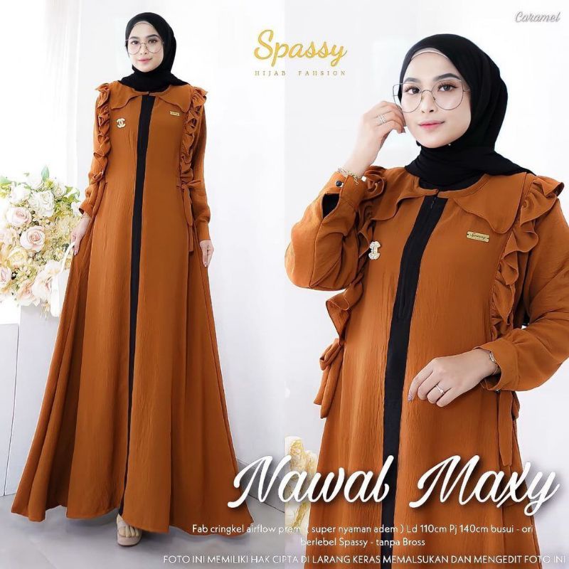 NAWAL FASHION BAJU GAMIS DRESS MAXI SETELAN MUSLIM WANITA CANTIK TERBARU KEKINIAN VIRAL MODIS