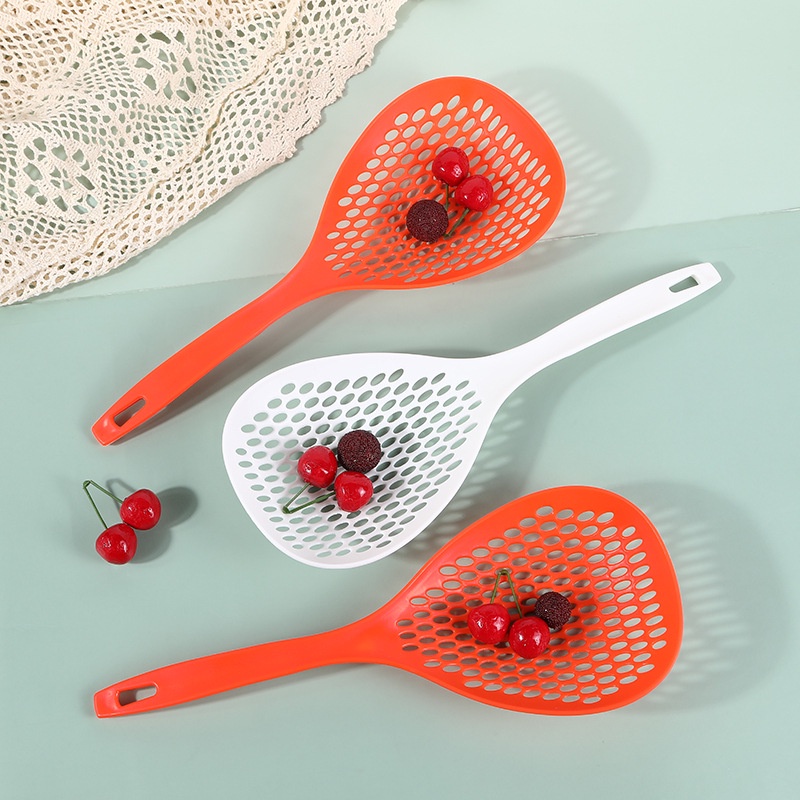 Non-slip Round Porous Strainer Drain Scoop / Vegetable Strainer Cooking Shovels