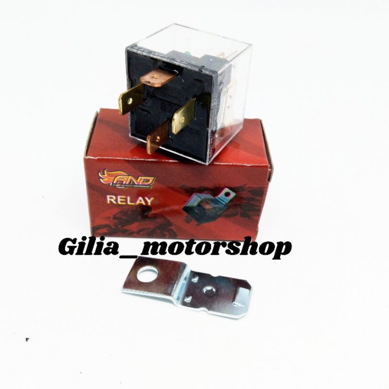 Relay Klakson Motor Transparan Relay Transparan 4 Kaki Indikator LED 12 v