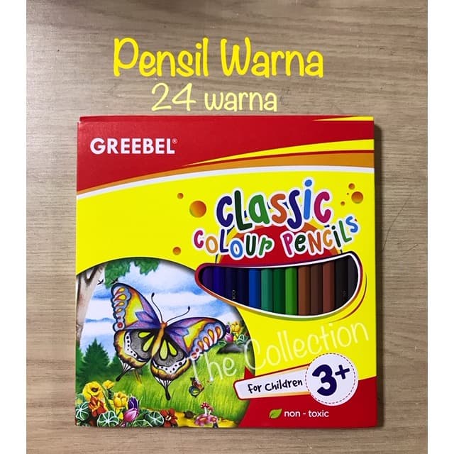 

WARNAPENSIL- ATK87GB 24 WARNA PENCIL CLASSIC 7024 KARDUS GREEBEL PENSIL WARNA LOMBA -PENSIL WARNA