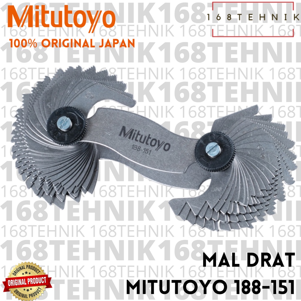 Jual MAL DRAT MITUTOYO 188151 THREAD PITCH GAUGE / SCREW PITCH GAGE