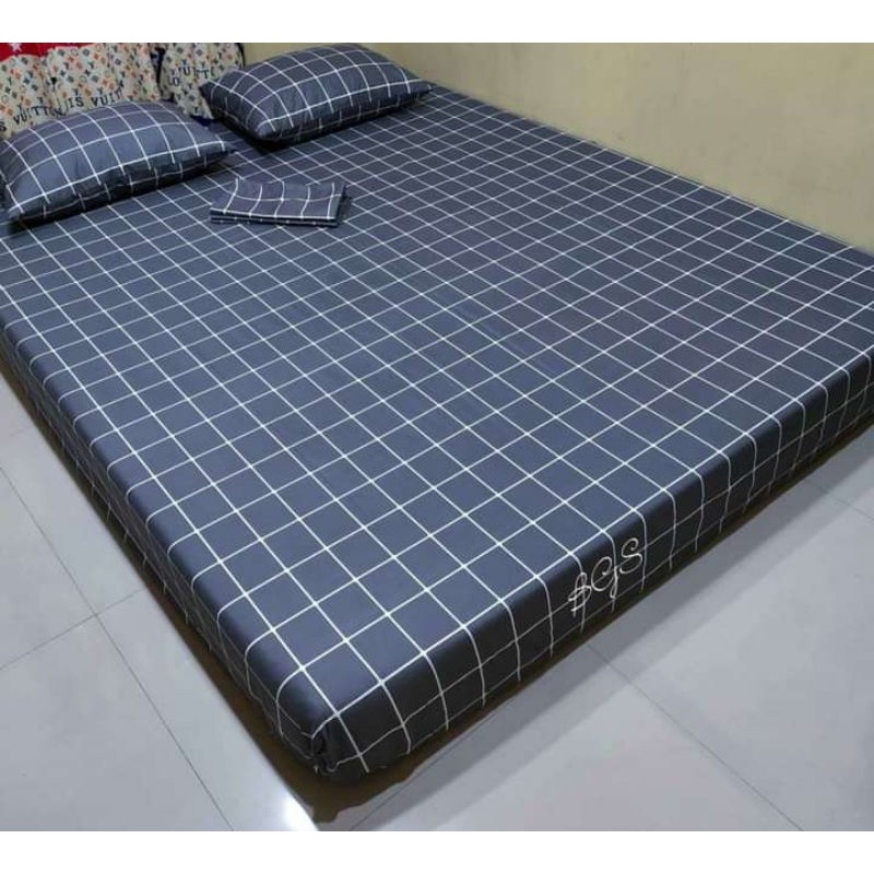 Sprei aesthetic t20 kotak kotak /motif kekinian ready semua ukuran