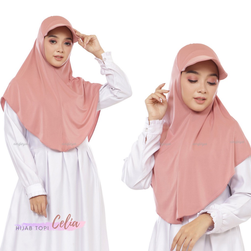 JILBAB SPORT/HIJAB SPORT TOPI/PASHMINA OVAL TOPI / JILBAB OLAHRAGA DENGAN TOPI CELIA