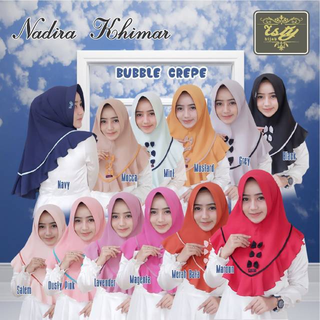 NADIRA KHIMAT ISTY HIJAB/ELNIFA/ELZATTA/RABBANI/DEENAY/JILBAB INSTAN