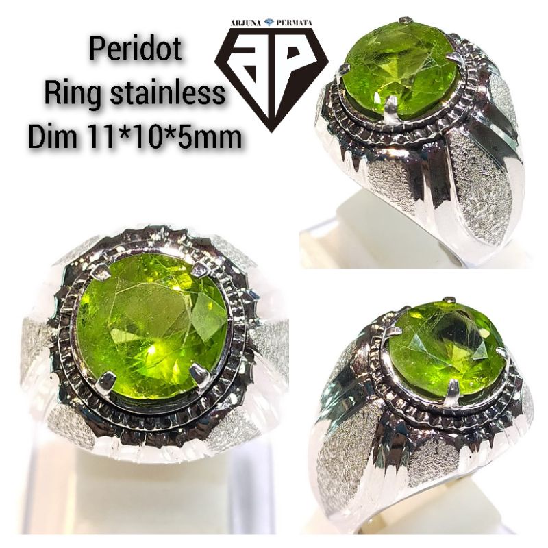 cincin batu permata peridot asli natural kualitas bagus