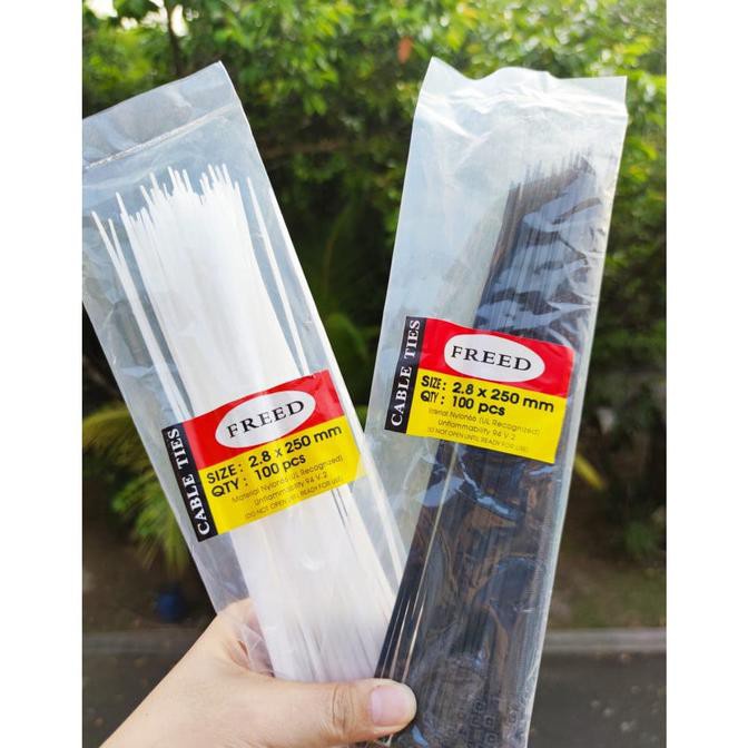 

Kabel Ties Putih Hitam ukuran 15 20 25 30cm Original Taiwan - High Quality