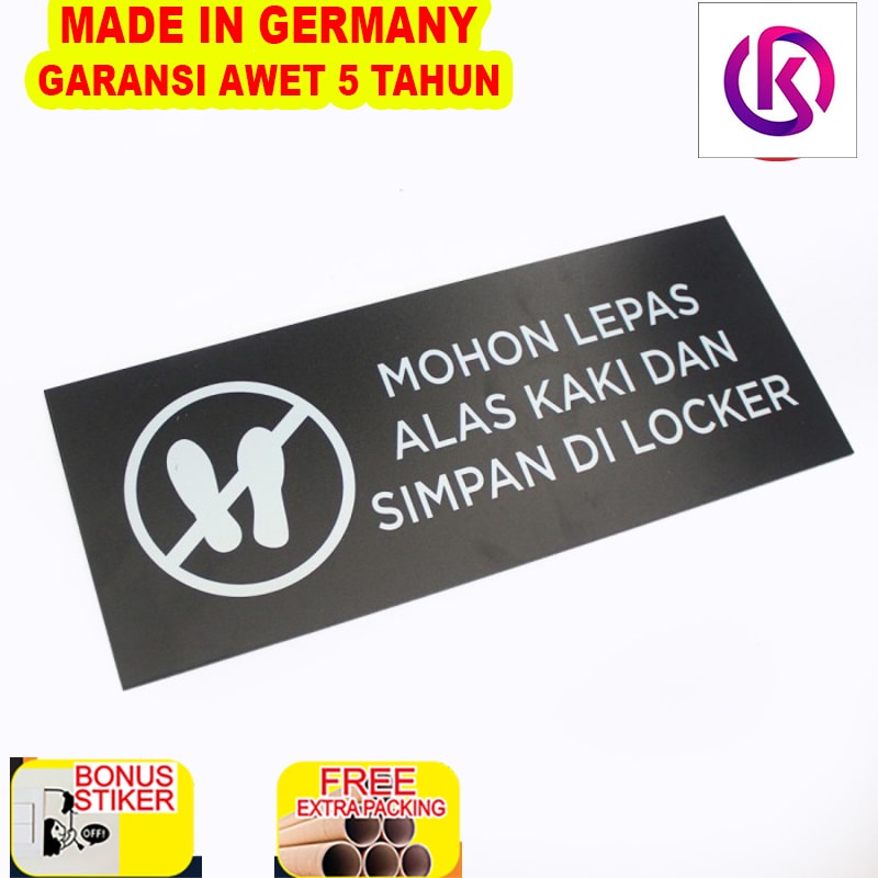 

Murah Sign Akrilik Mohon Lepas Alas Kaki Printed / Sign Board Printed