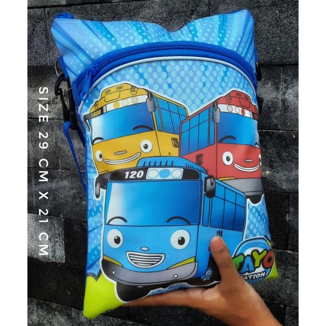 TAS SELEMPANG ANAK KARAKTER MURAH SIZE 29 CM X 21 CM