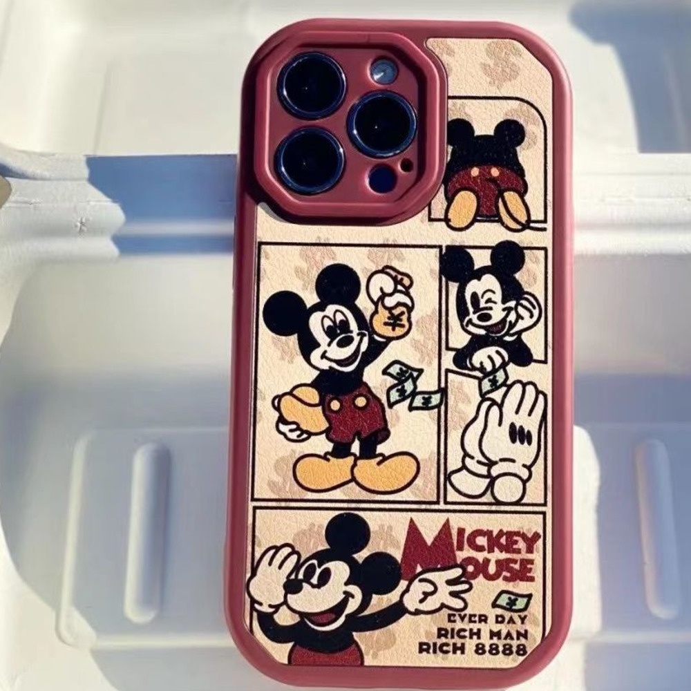 Case Motif Kotak-Kotak Warna Merah Untuk Iphone