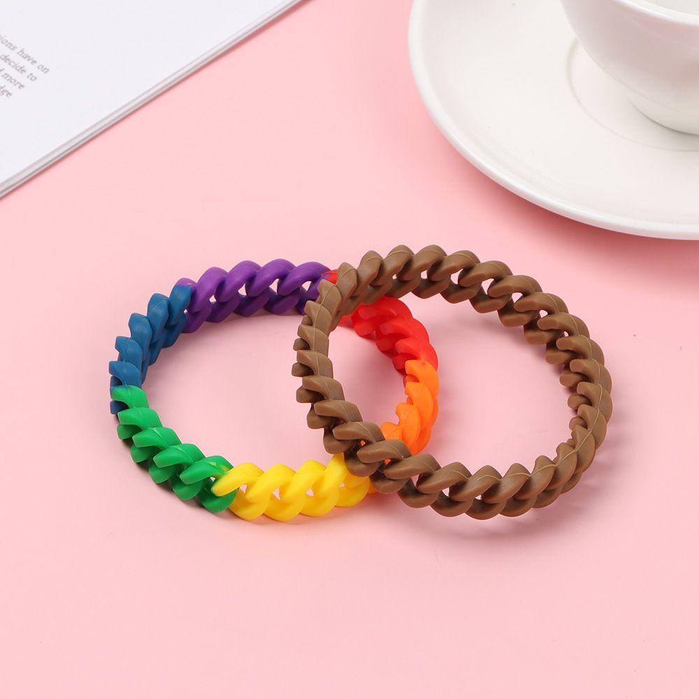 Solighter Gelang Silikon Manset Aksesoris Perhiasan Silica Gel Charm Band