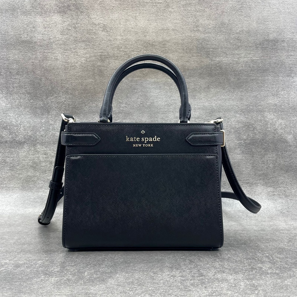Tas Kate Spade Staci Small Satchel Cherrywood/Black New Original