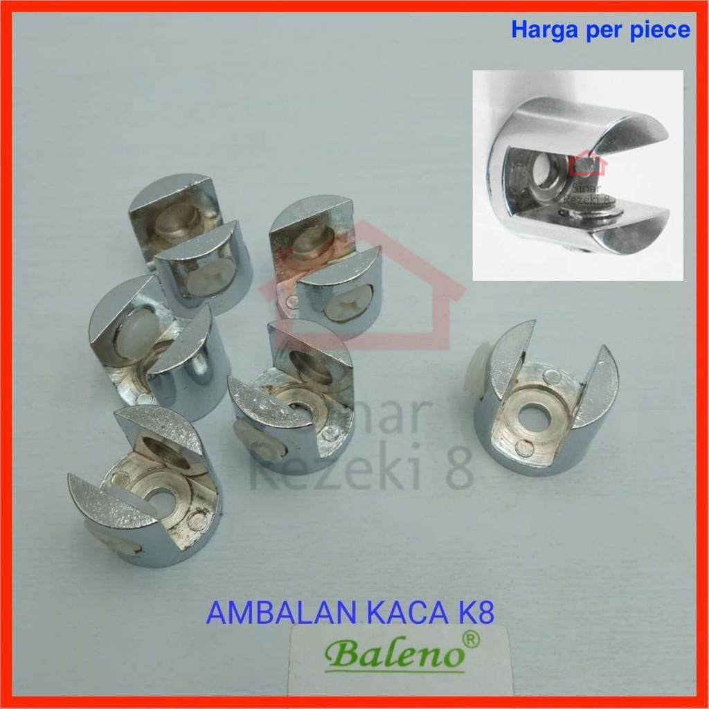 Ambalan Jepit Kaca K8 / Ambalan Kaca Tatakan Penyangga Kaca Penjepit