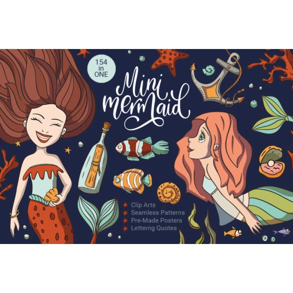 Mini Mermaid Big Graphic