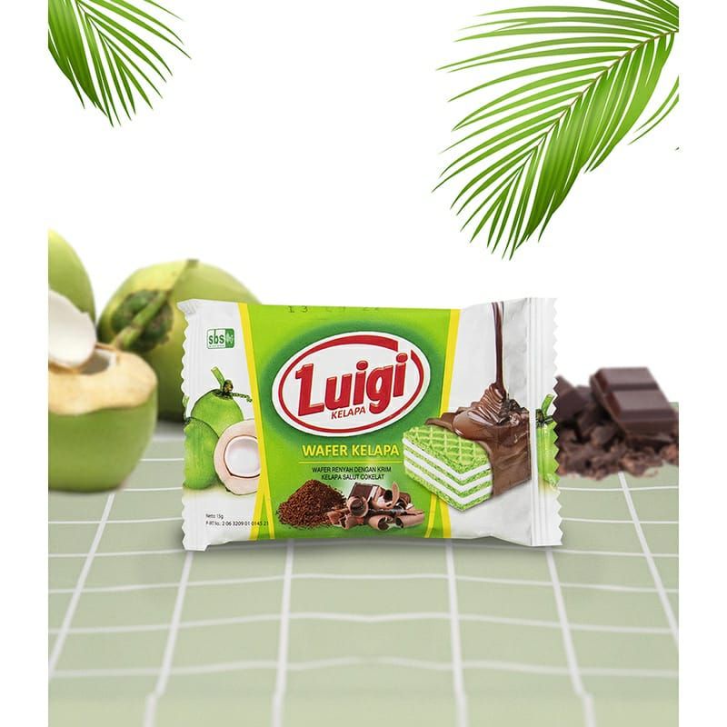 

Luigi Wafer Kelapa 15 Gram (Isi 20 pcs)