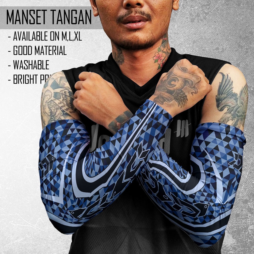 Manset Tangan Arm Sleeve Deker Lengan Pria Wanita Mancing Elastis 114 - Handsock Deker Voli