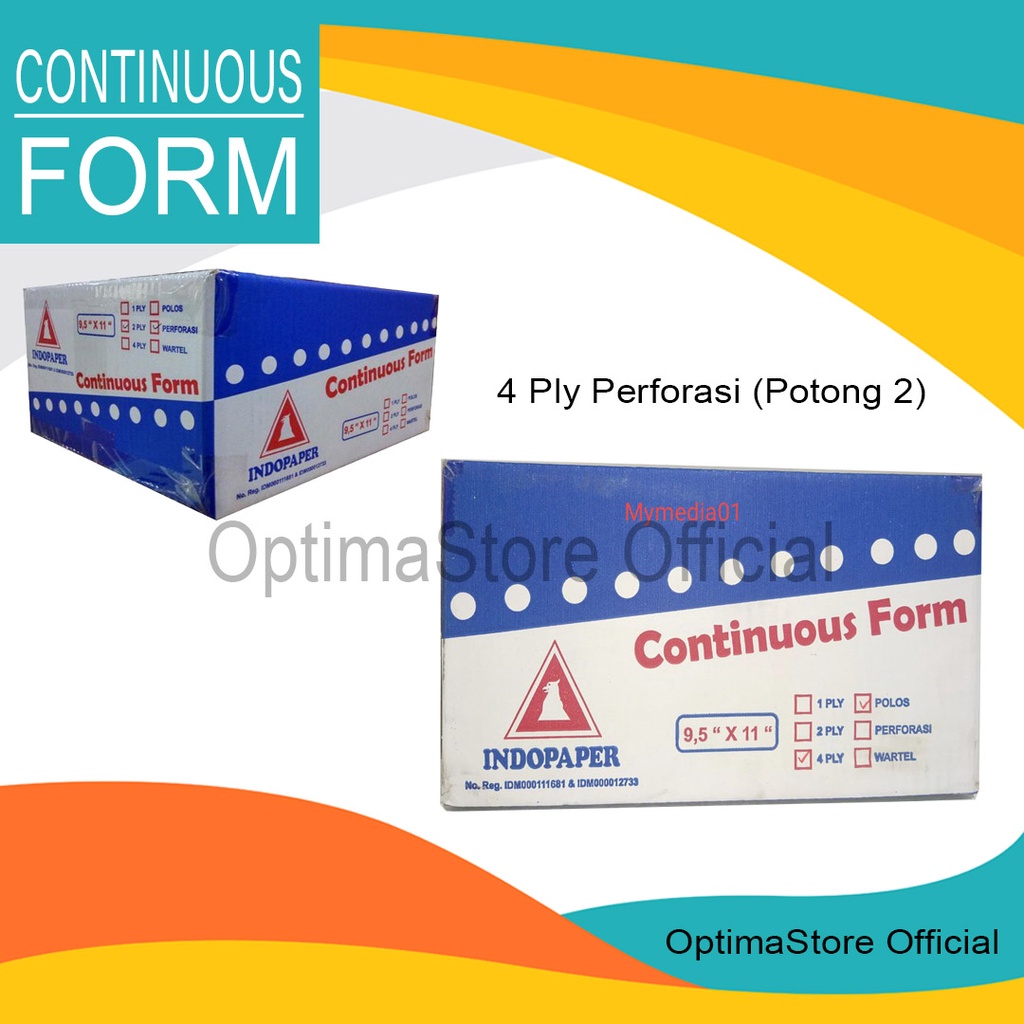 

Continous Form 9,5" x 11" Perforasi 4 ply