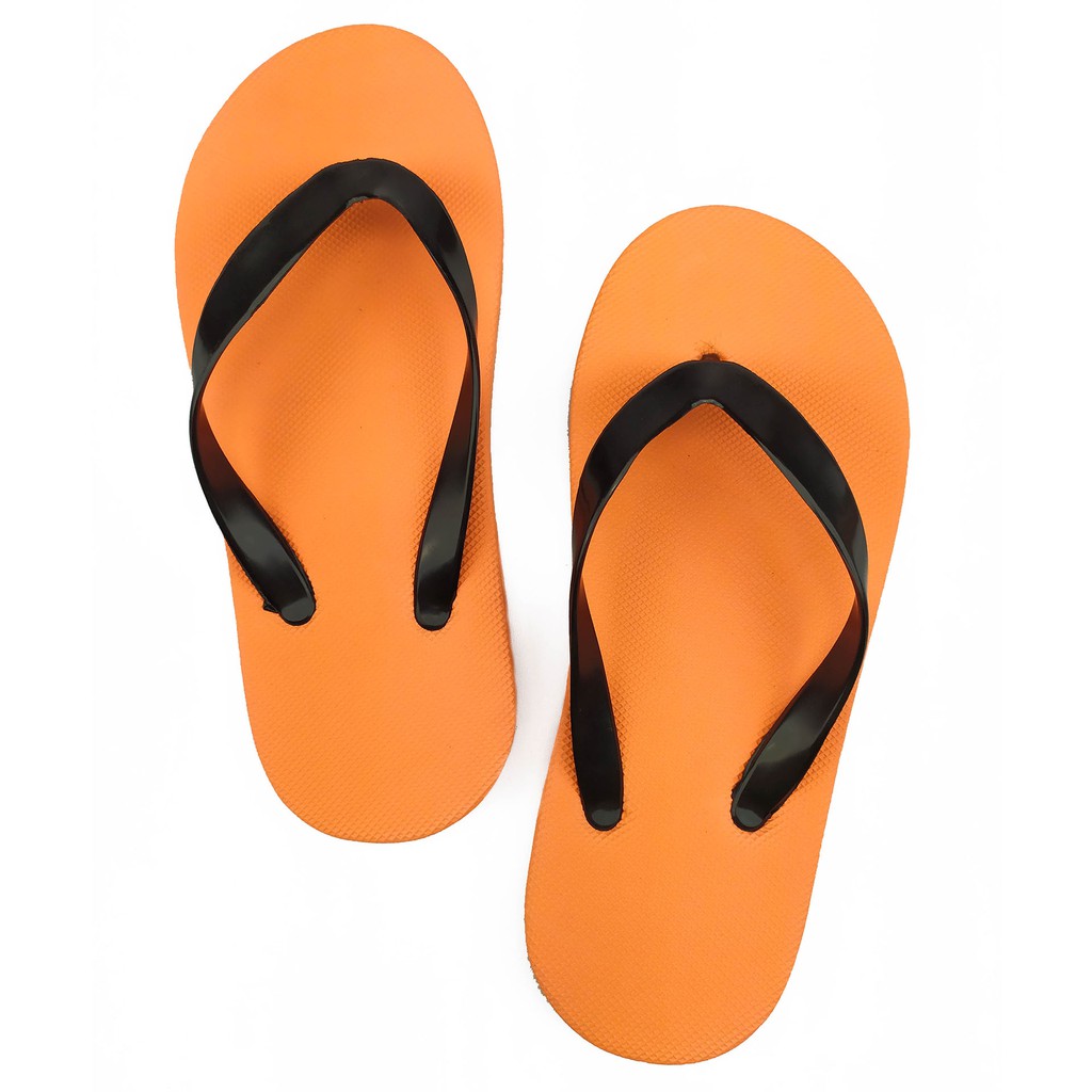 Sandal Jepit Polos | Sendal Spon Pria Casual Warna Orange