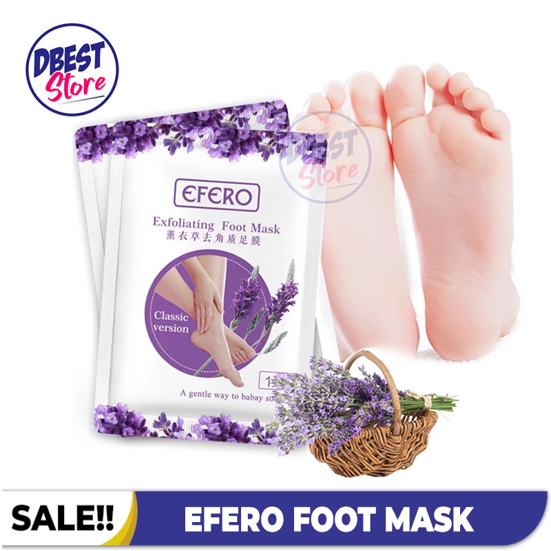 DBEST - [ BISA COD ] EFERO Foot Mask Masker Kaki Pengelupas Kulit Mati &amp; Perawatan kaki Tumit Kering dan Pecah2