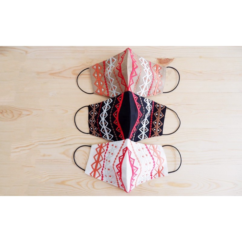 SEIKA | Masker Kain Bordir Ekslusif - Seri Etnik | Exclusive Embroidery Fabric Mask - Ethnic Series