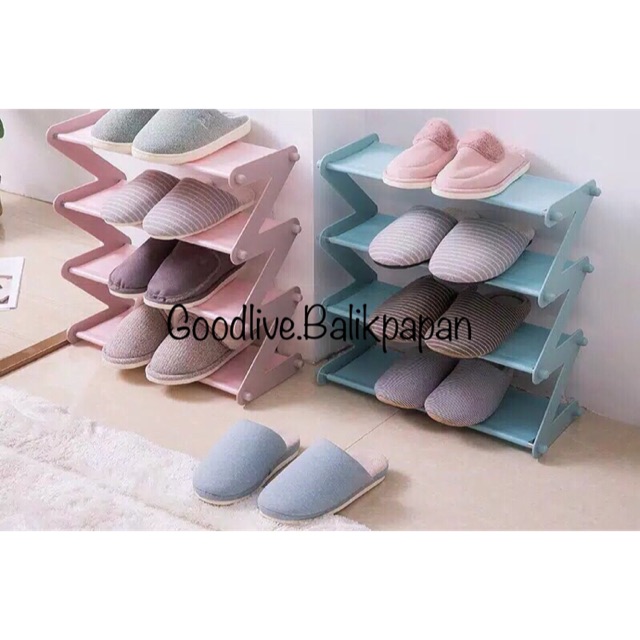 Rak sepatu zigzag 4 susun ready balikpapan(ongkir 1 KG)