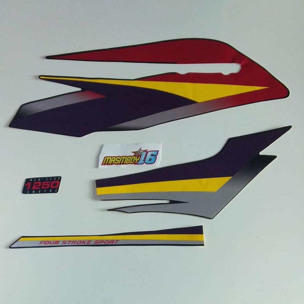 Striping honda GL PRO GL MAX 01 02 2001 2002 merah kuning