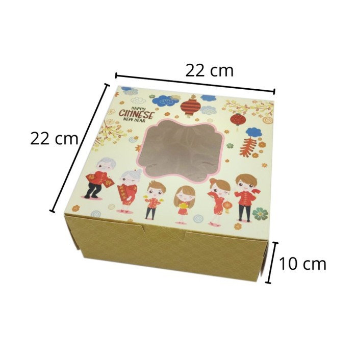 

Promo Spesial - Dus Box Cantik 22 X 22 X 10 Kotak Boks Cake Lapis Legit Bakpau Imlek L