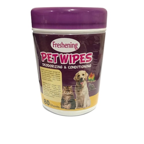 TISSUE BASAH WETKINS PET WIPES ISI 80 SHEET | WET WIPES [SWEETSPACE]