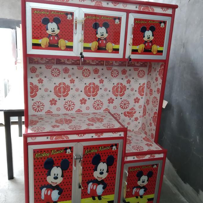 Rak Piring 3 Pintu Karakter Hello Kitty Mak.Itam665